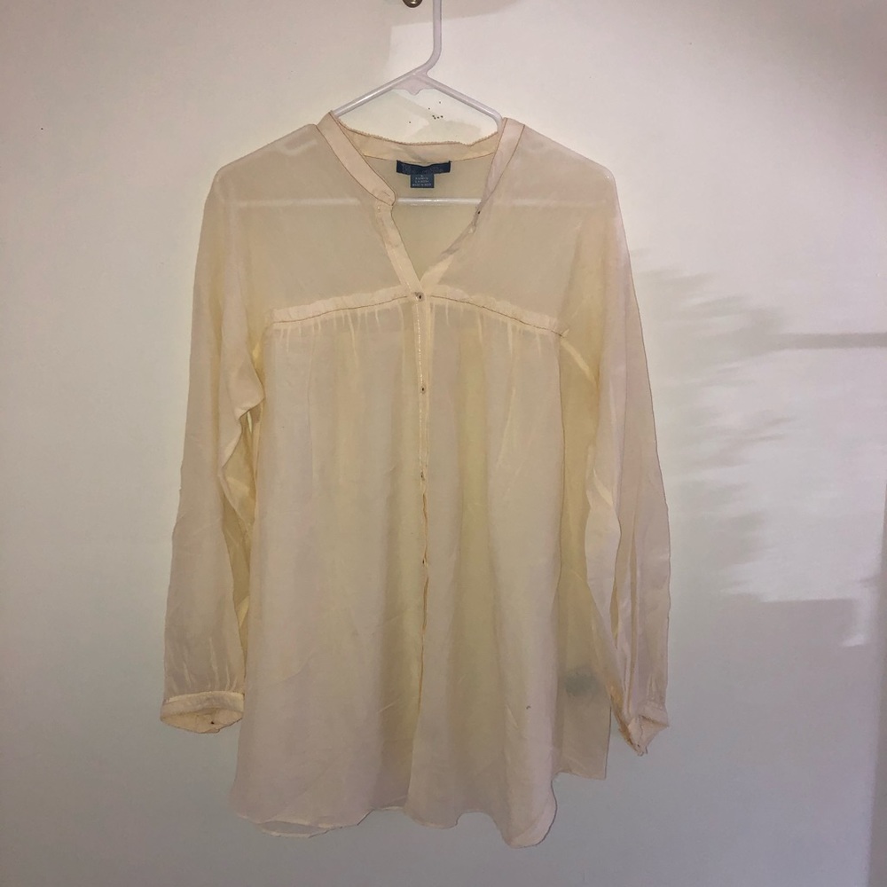 Fleurette Boho Ruffle Long Sleeve Button Down